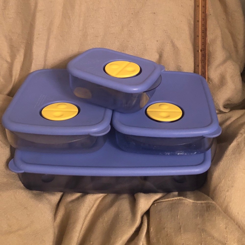 Tupperware rock’s serve set, blue